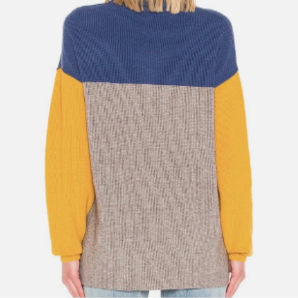 Free People Softly Structured Color Block Sweater… - image 4